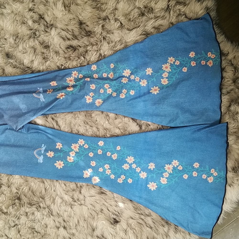 Teeki Bell Bottom Flares Leggings Woodstock M